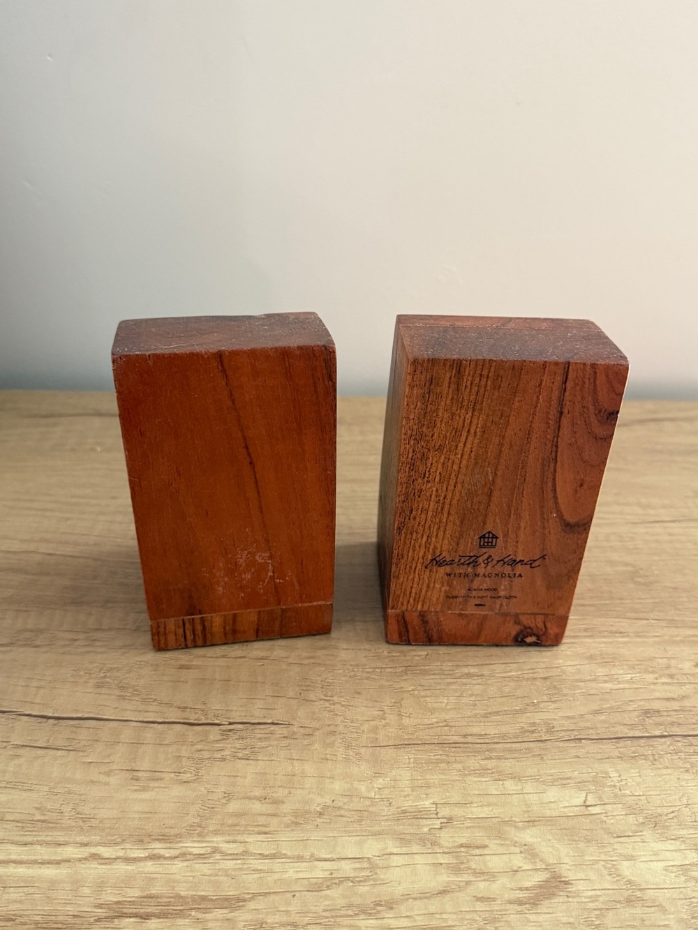 Hearth & Hand Solid Acacia Wood Bookends - Picture 7 of 7